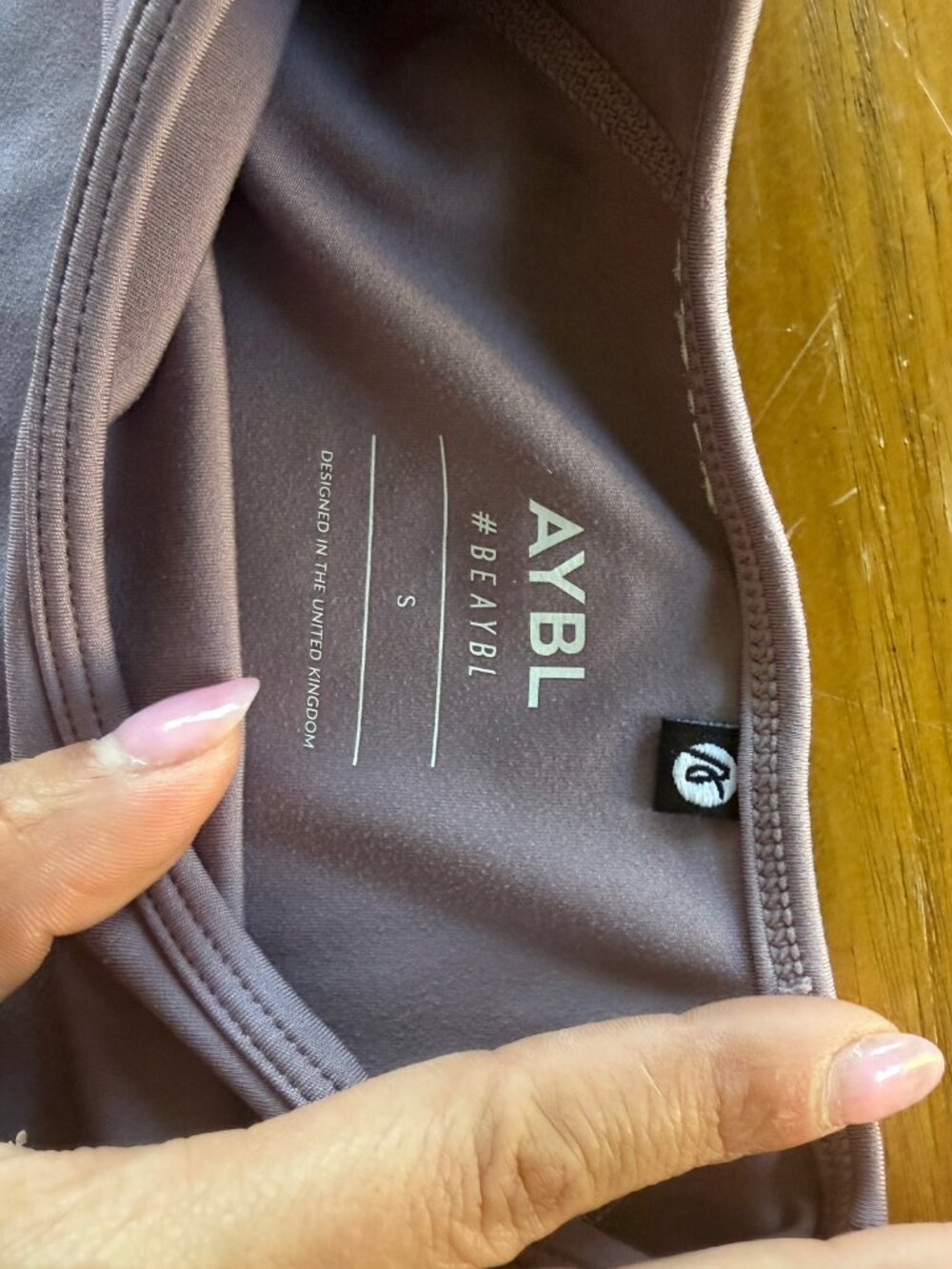 AYBL Lavender Cropped Active Top Size S - Picture 3 of 4